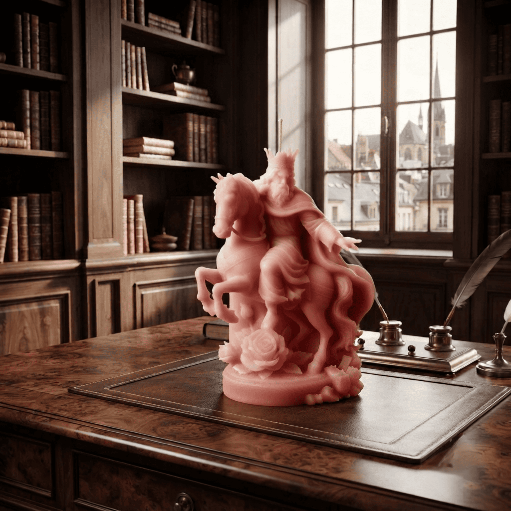 Bougie Sculpturale "Le Roi Cavalier"