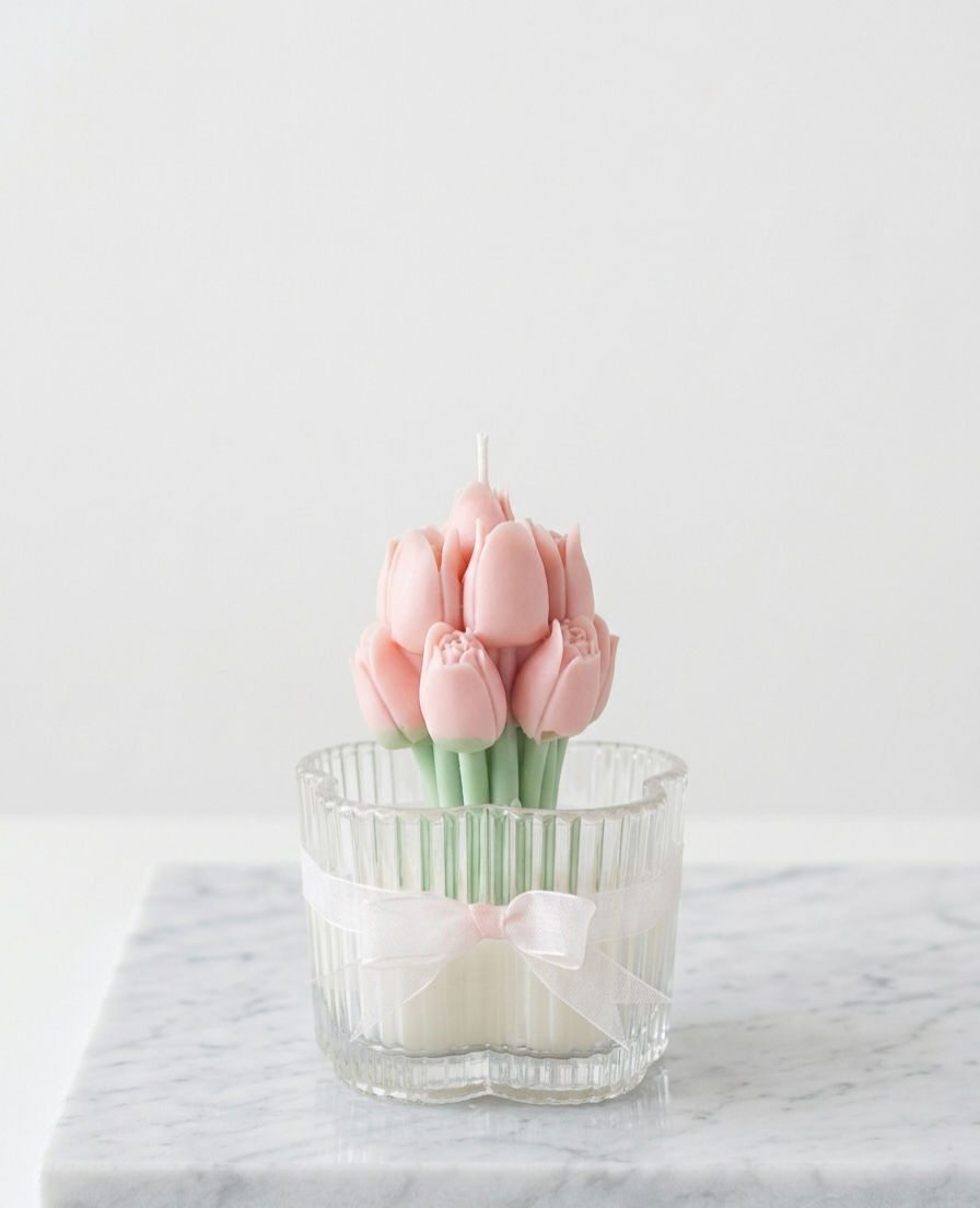 Bougie Tulipes — Détail pétales