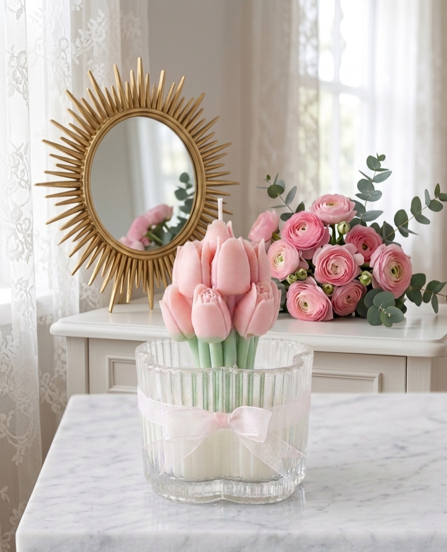Bougie Tulipes — Ambiance cadeau