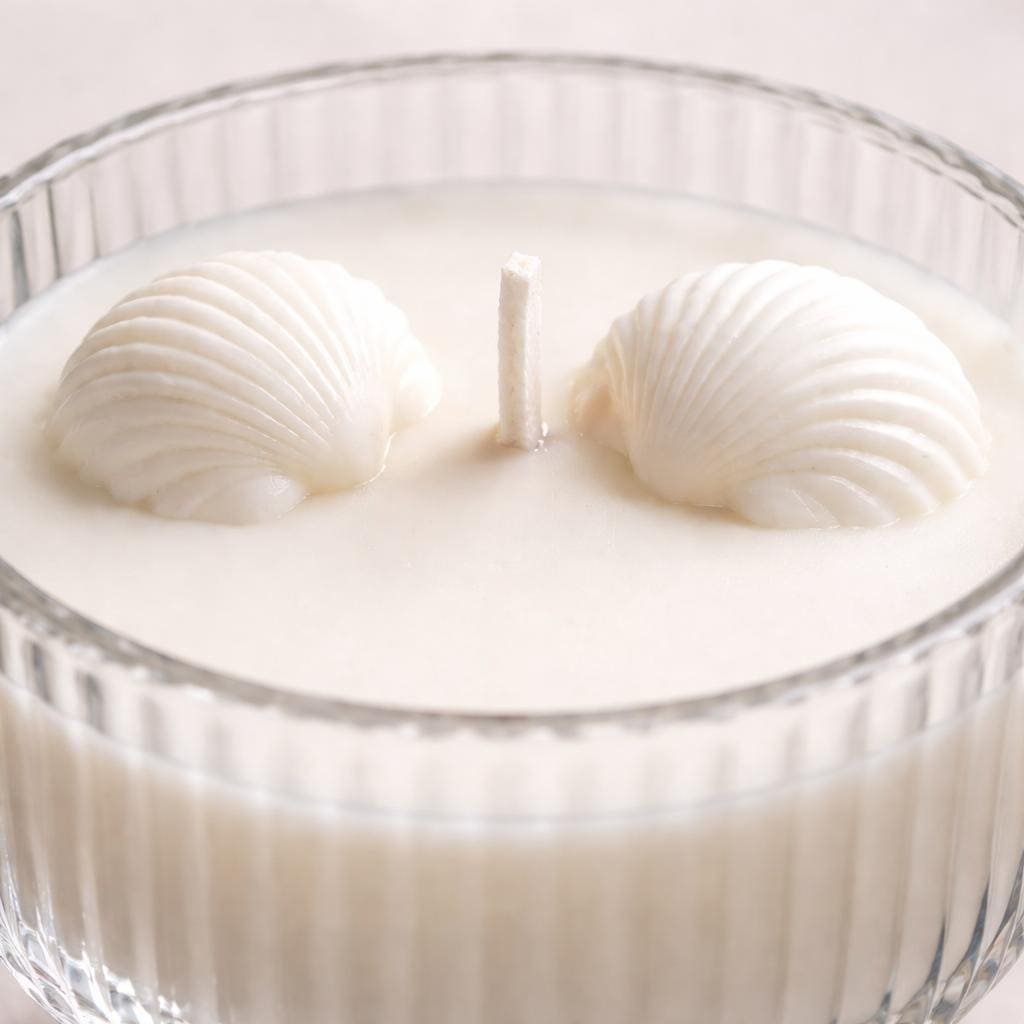 Bougie Cocoquillage carrée