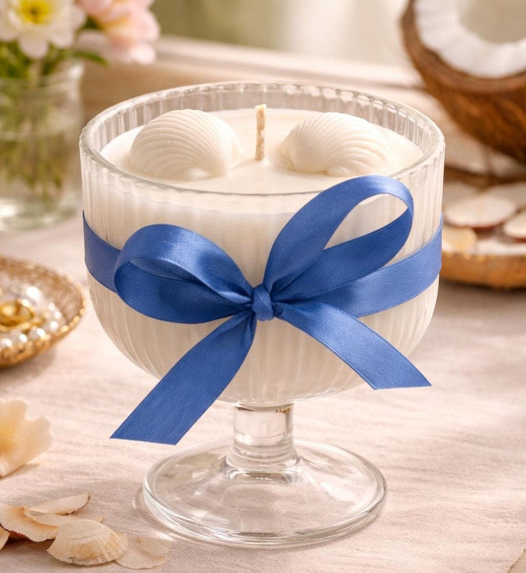 Bougie parfumée noix de coco Cocoquillage - L'Atelier des Mains d'Or
