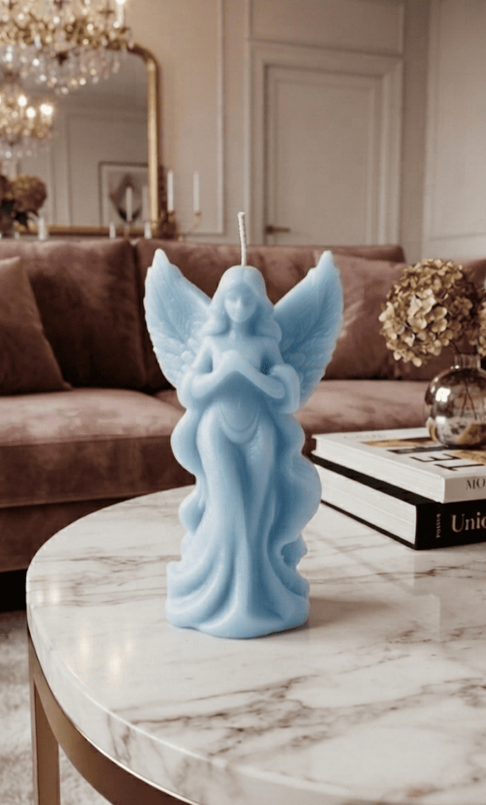 Bougie Sculpturale "Ange Céleste"