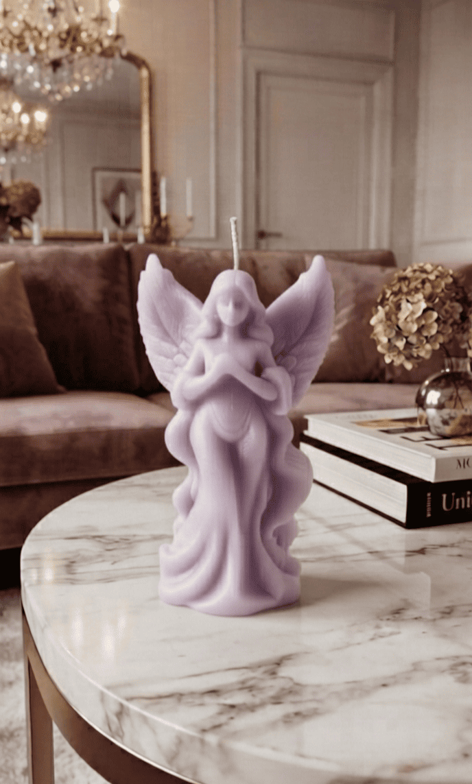 Bougie Sculpturale "Ange Céleste"
