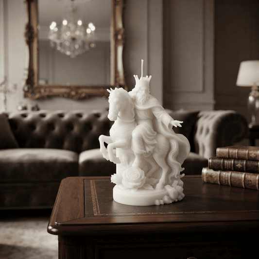 Bougie Sculpturale "Le Roi Cavalier"